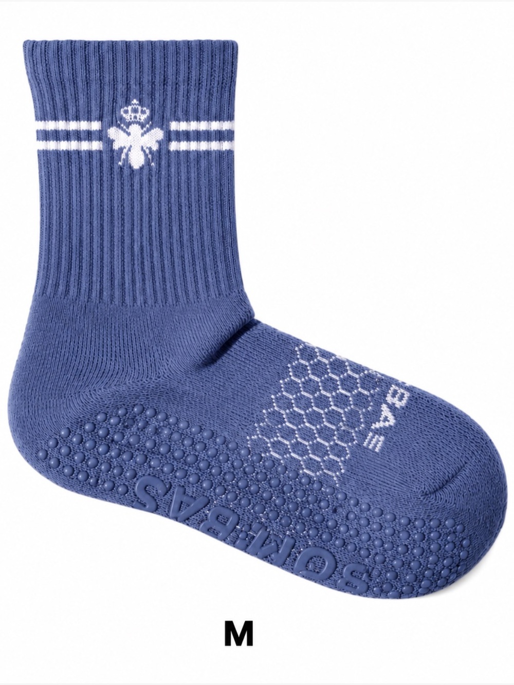 Bombas Gripper Half Calf Socks Oyster Blue M